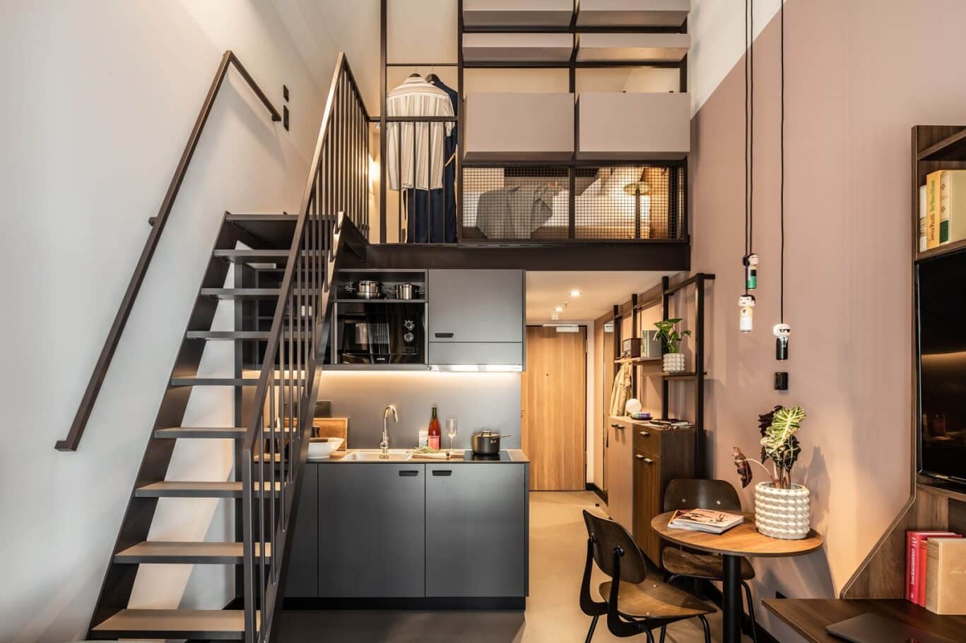 Room With Loft Bedroom